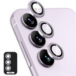 ENKAY HAT PRINCE For Samsung Galaxy M54 5G 1 Set Camera Lens Protector Metal Ring Trim Rear Lens Film