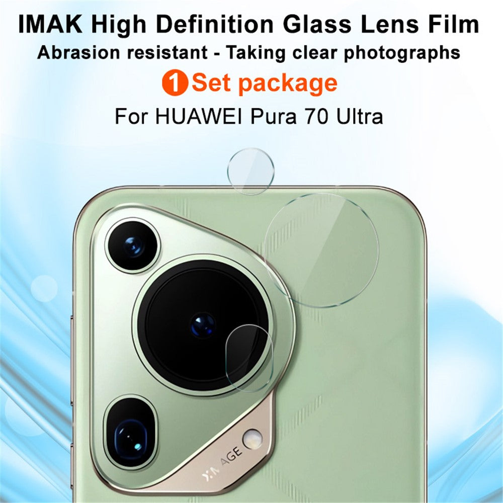IMAK For Huawei Pura 70 Ultra Camera Lens Protector Anti-Scratch Tempered Glass Lens Film Set