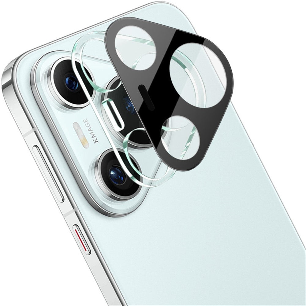 IMAK For Huawei Pura 70 Tempered Glass Camera Lens Film Arc Edge Lens Protector with Lens Cap (Black Version)