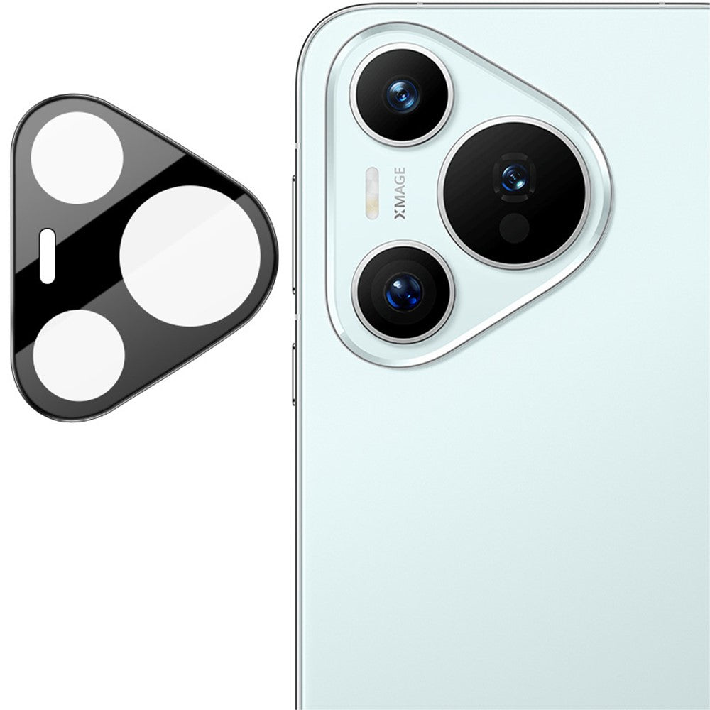 IMAK For Huawei Pura 70 Tempered Glass Camera Lens Film Arc Edge Lens Protector with Lens Cap (Black Version)