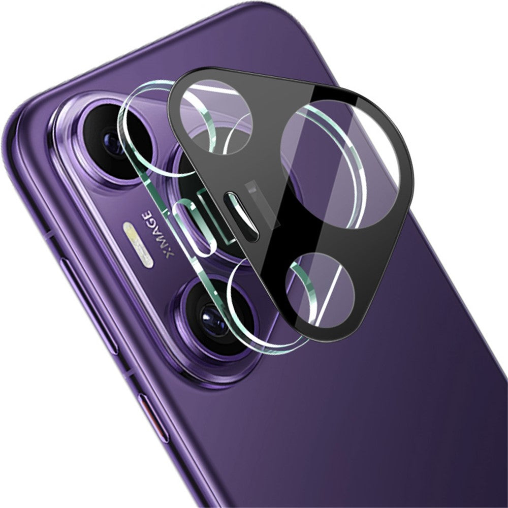 IMAK För Huawei Pura 70 Pro / Pura 70 Pro+ Kameralinsskydd + Akryllinsskydd Härdat Glaslinsfilm (Svart Version)
