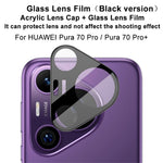 IMAK För Huawei Pura 70 Pro / Pura 70 Pro+ Kameralinsskydd + Akryllinsskydd Härdat Glaslinsfilm (Svart Version)