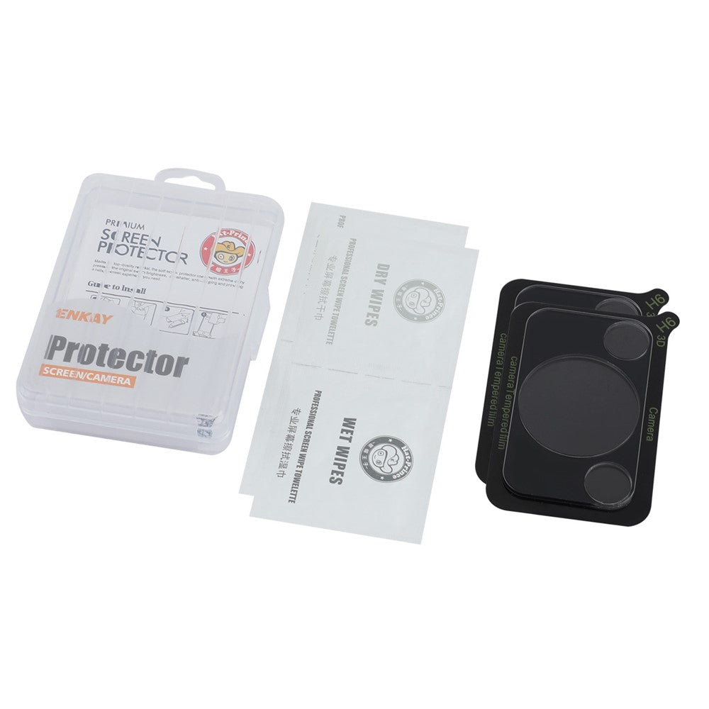 ENKAY HAT PRINCE 2-pack för Huawei Enjoy 70 / Nova Y72 4G Kameralinsfilm Genomskinlig Hög Aluminium-Silikon Glasskydd