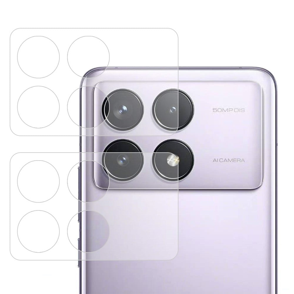 ENKAY HAT PRINCE 2-pak til Xiaomi Redmi K70 5G / K70 Pro 5G / K70E 5G / Poco M6 Pro 4G, HD-gennemsigtig kameralinsefilm med linsebeskyttelse