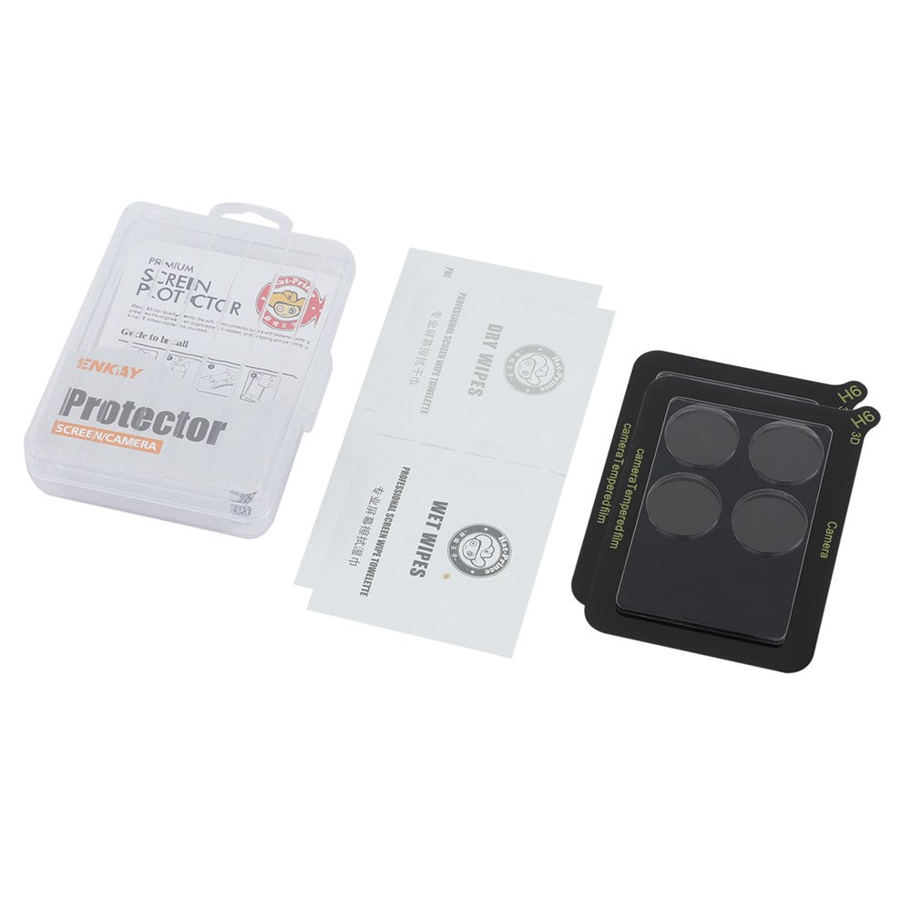 ENKAY HAT PRINCE 2-pak til Xiaomi Redmi K70 5G / K70 Pro 5G / K70E 5G / Poco M6 Pro 4G, HD-gennemsigtig kameralinsefilm med linsebeskyttelse