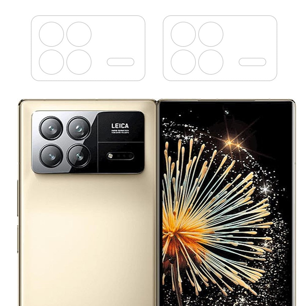 ENKAY HAT PRINCE 2 st för Xiaomi Mix Fold 3 5G kameralinsskydd 0,2 mm 9H bakre kameralins hög aluminium-kiselglasfilm