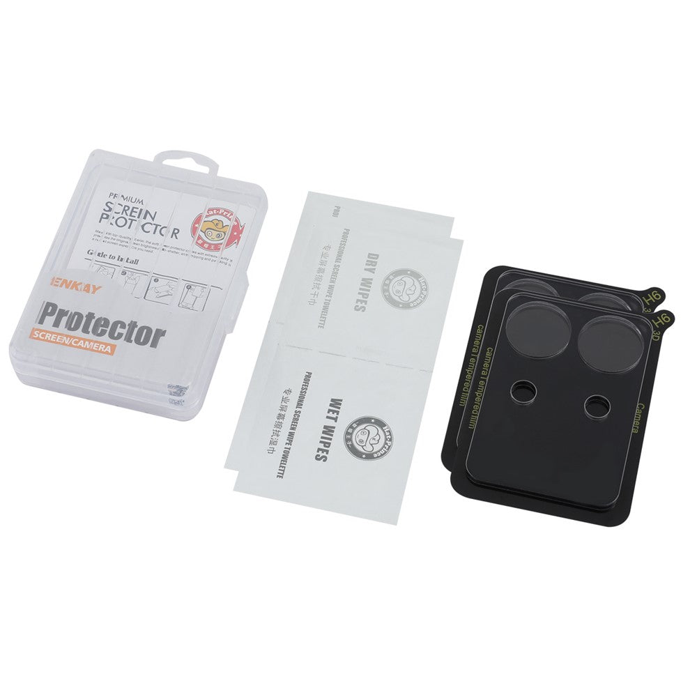 ENKAY HAT PRINCE 2Pcs for Xiaomi Redmi Note 13 Pro 4G / Poco M6 Pro 4G Camera Lens Protector 9H Clear Rear Lens Film
