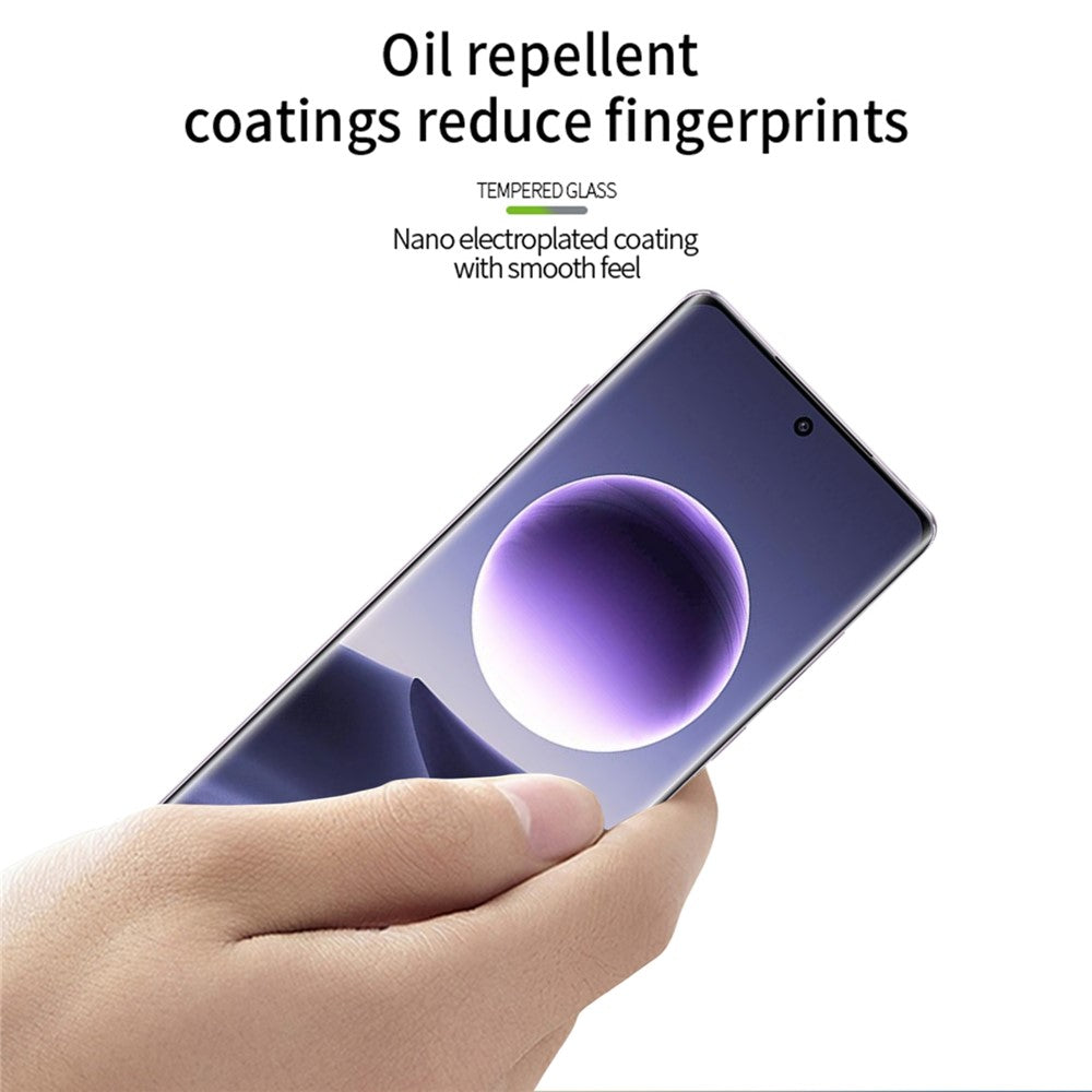 MOFI För Oppo Find X7 5G Helgluesigt Skärmskydd Härdat Glas 3D Böjt Varmböjande Film