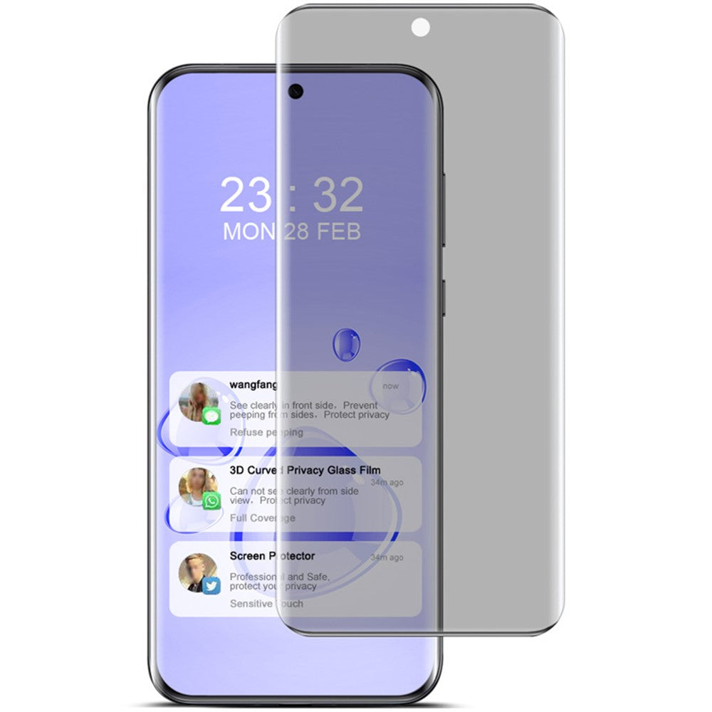 IMAK For Huawei Pura 70 Pro / 70 Pro+ / 70 Ultra Anti-Spy Screen Protector 3D Curved Side Glue Film (No Edge Version)