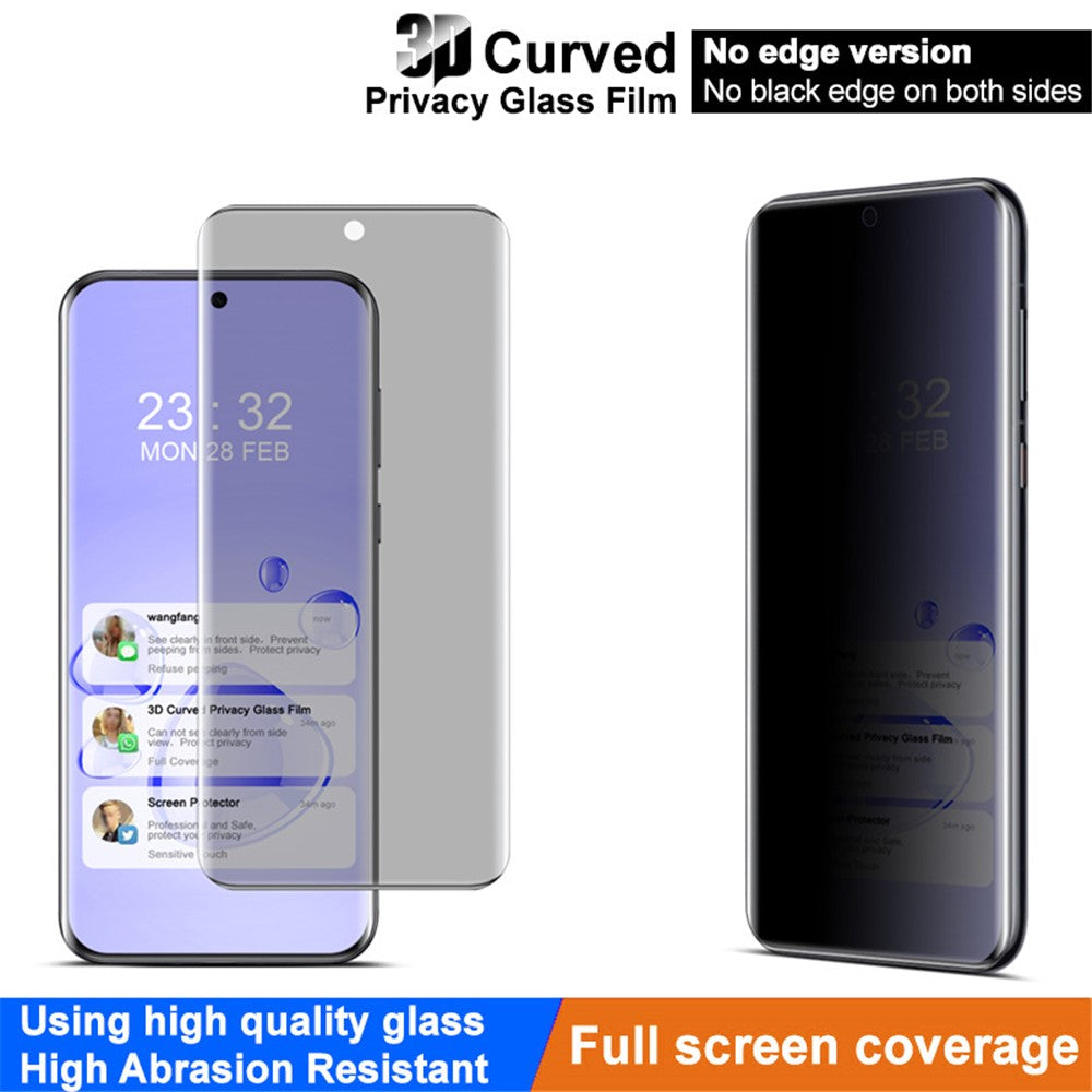 IMAK For Huawei Pura 70 Pro / 70 Pro+ / 70 Ultra Anti-Spy Screen Protector 3D Curved Side Glue Film (No Edge Version)