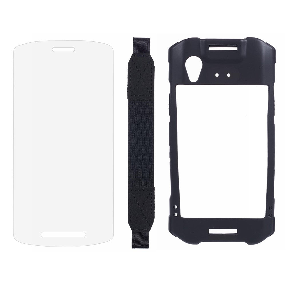 For Zebra TC21 / TC26 Barcode Scanner Tempered Film + Hand Strap + Protective Case