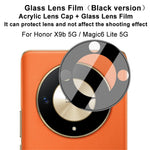 IMAK For Honor X9b 5G / Magic6 Lite 5G Tempered Glass Lens Protector+Acrylic Lens Cap (Black Version)