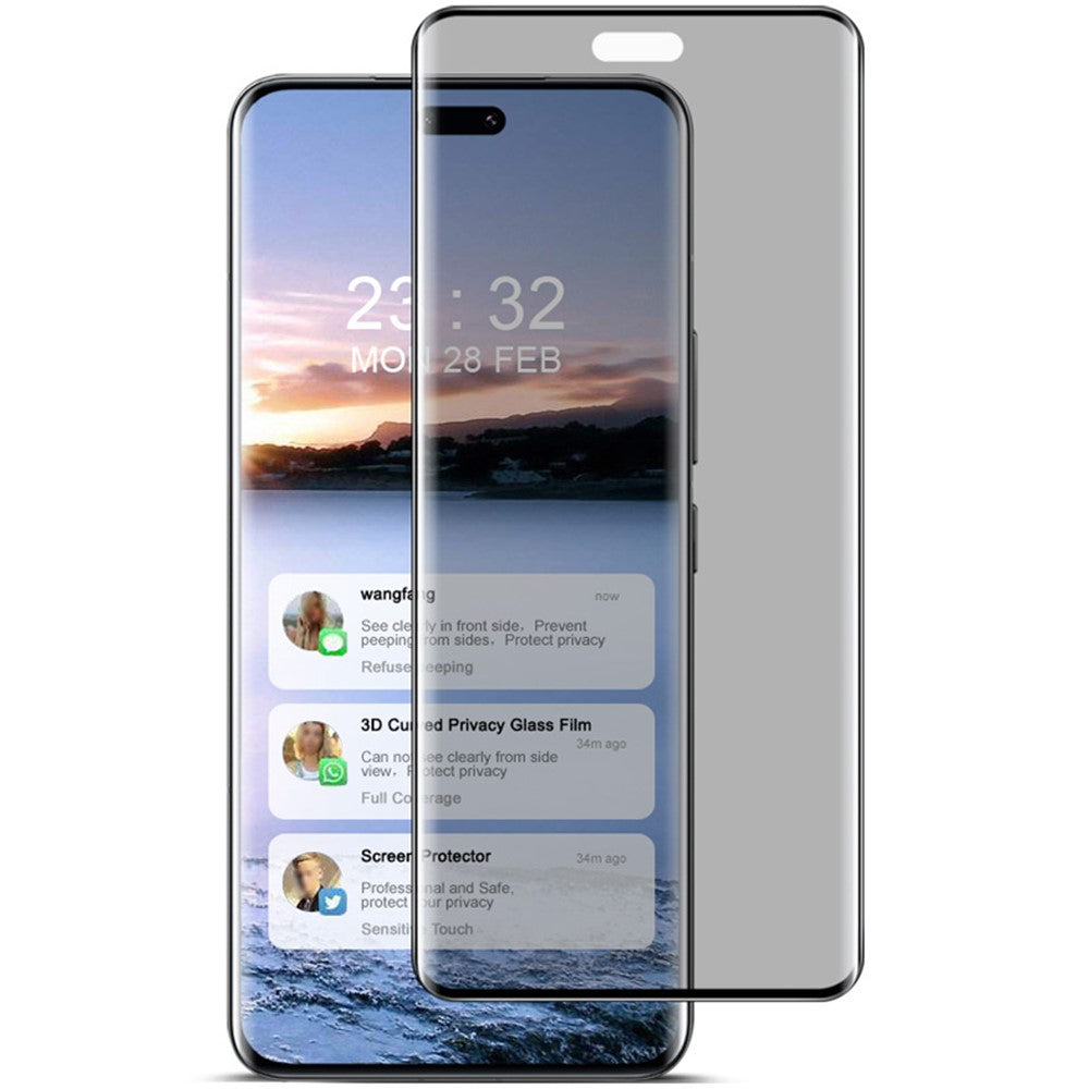IMAK För Xiaomi Civi 4 Pro 5G / 14 Civi 5G Anti-Spion Skärmskydd 3D Böjd Härdat Glas Heltäckande Film