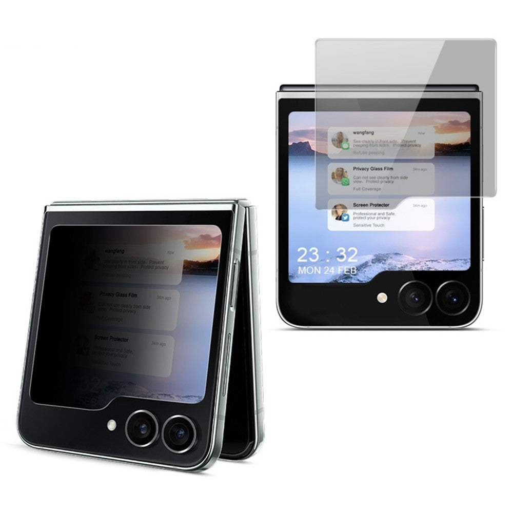 IMAK För Samsung Galaxy Z Flip7 FE 5G / Z Flip6 5G Litet Skärmskydd Anti-Kiknande Härdat Glas Framsida Film
