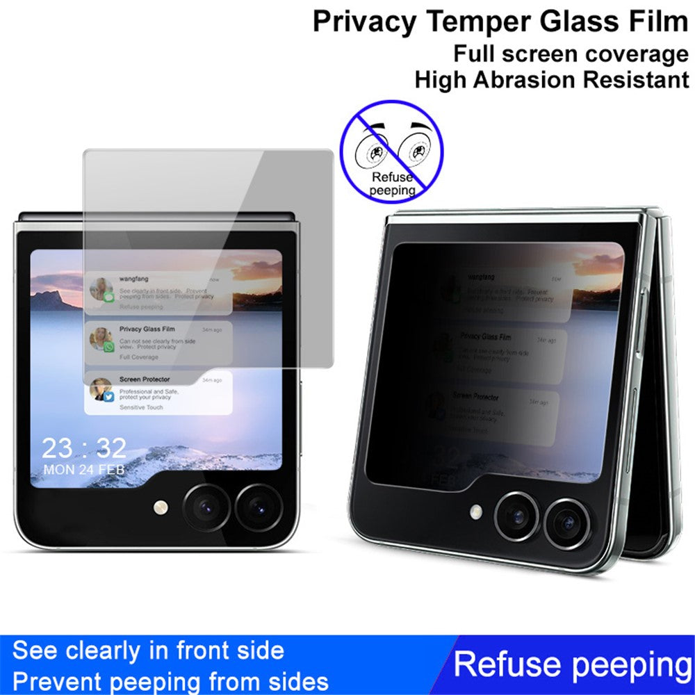 IMAK För Samsung Galaxy Z Flip7 FE 5G / Z Flip6 5G Litet Skärmskydd Anti-Kiknande Härdat Glas Framsida Film