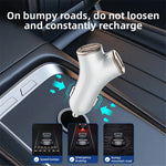 A2 78W Y-Shaped Car Charger 2 USB + 2 Type-C Phone Fast Charging Power Adapter