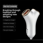 A2 78W Y-Shaped Car Charger 2 USB + 2 Type-C Phone Fast Charging Power Adapter