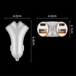A2 78W Y-Shaped Car Charger 2 USB + 2 Type-C Phone Fast Charging Power Adapter