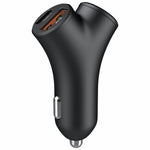 A2 78W Y-Shaped Car Charger 2 USB + 2 Type-C Phone Fast Charging Power Adapter