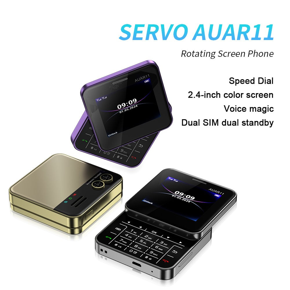 AUAR11 Dual SIM Standby Rotating 2G Phone with 2.4 inch Color Screen