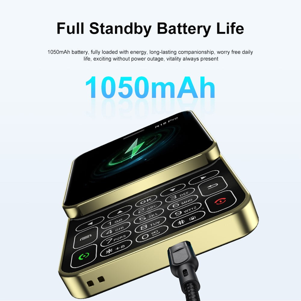 R18 Pro Dual SIM Standby Rotating 2G Phone with 2.4 inch Color Screen