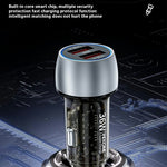 WEKOME WP-C55 Car Charger 36W Dual USB Fast Charging Aluminum Alloy Transparent Adapter