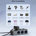 PD 35W Fast Charging Car Charger 3 in 1 Cigarette Lighter Adapter 120W 5 USB Ports for Multiple Devices