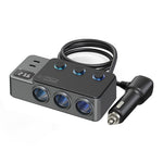 PD 35W Fast Charging Car Charger 3 in 1 Cigarette Lighter Adapter 120W 5 USB Ports for Multiple Devices