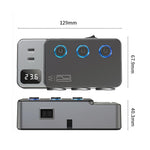 PD 35W Fast Charging Car Charger 3 in 1 Cigarette Lighter Adapter 120W 5 USB Ports for Multiple Devices