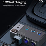 PD 35W Fast Charging Car Charger 3 in 1 Cigarette Lighter Adapter 120W 5 USB Ports for Multiple Devices