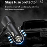 PD 35W Fast Charging Car Charger 3 in 1 Cigarette Lighter Adapter 120W 5 USB Ports for Multiple Devices