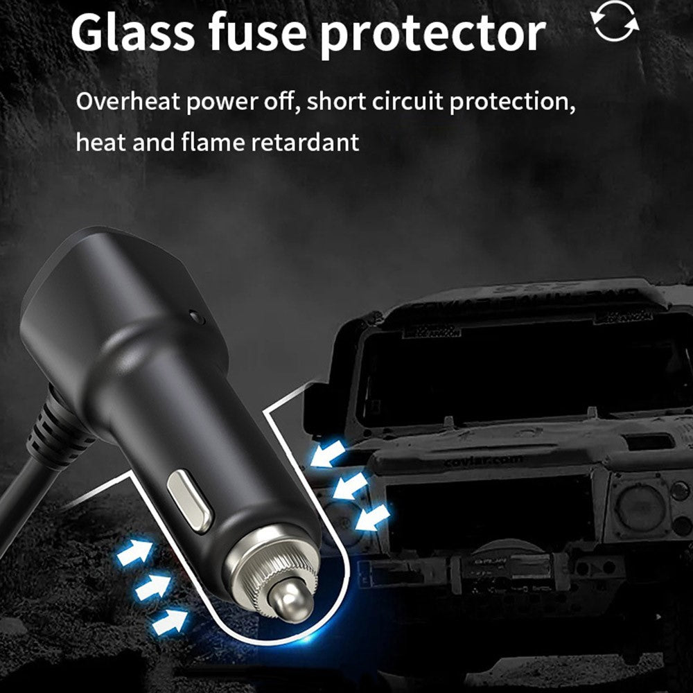 PD 35W Fast Charging Car Charger 3 in 1 Cigarette Lighter Adapter 120W 5 USB Ports for Multiple Devices