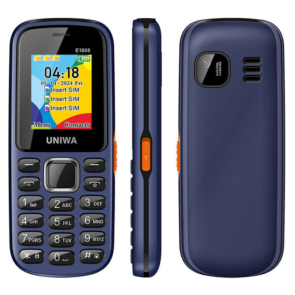 UNIWA E1808 1.77 Inch 3 SIM Card 3 Standby Phone with Flashlight Radio Function