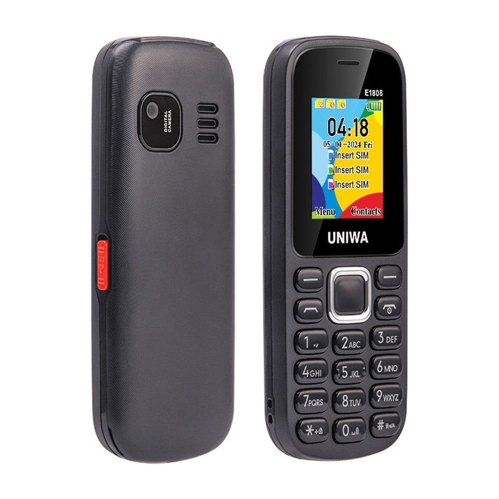 UNIWA E1808 1.77 Inch 3 SIM Card 3 Standby Phone with Flashlight Radio Function