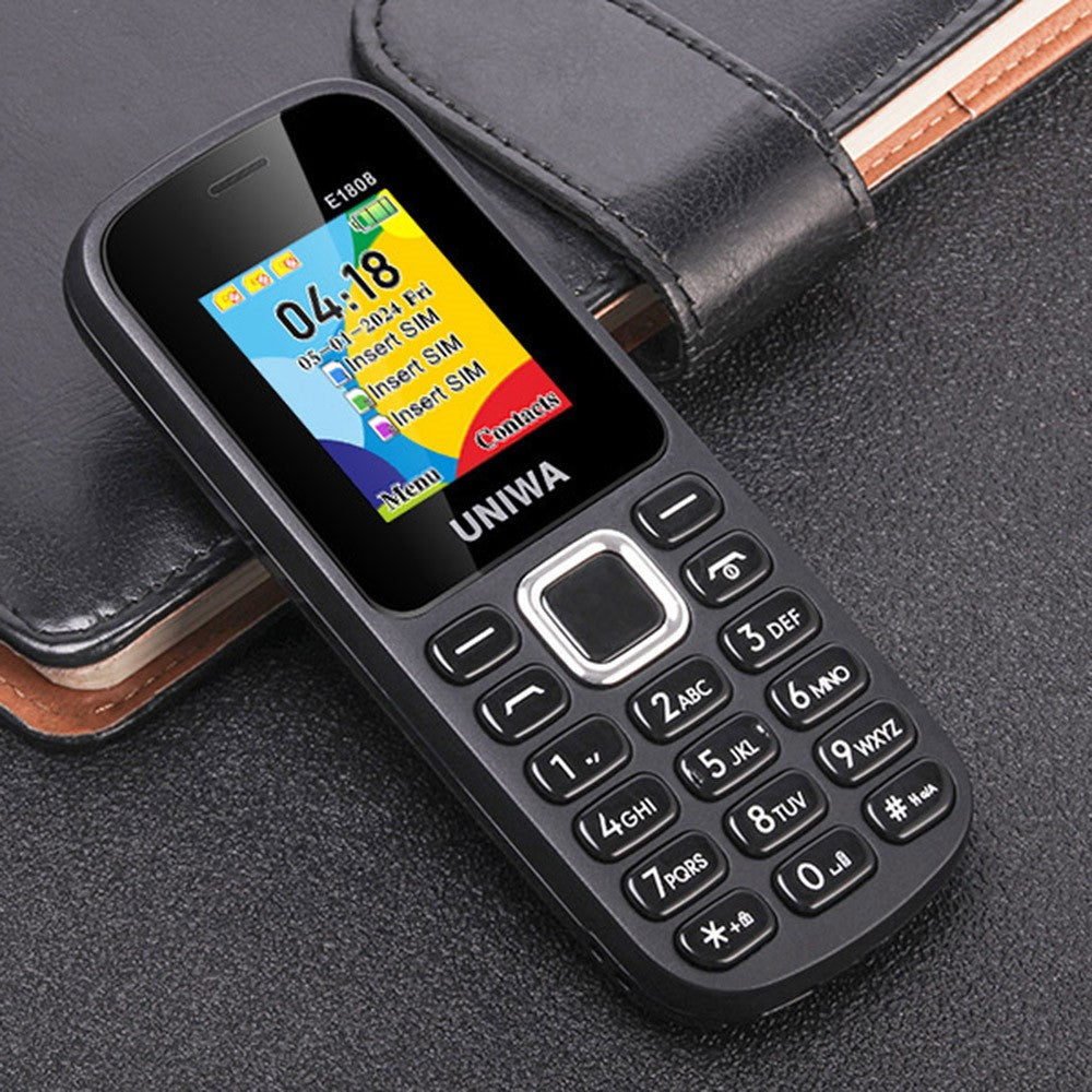 UNIWA E1808 1.77 Inch 3 SIM Card 3 Standby Phone with Flashlight Radio Function
