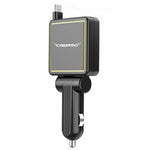 CYBERWING PT-31 billaddare med infällbar kabel cigarettändaradapter