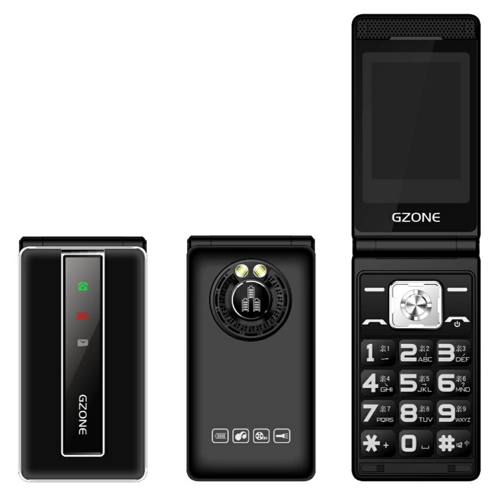 N69 Dual Screen Flip Phone 2G Long Standby Large Battery Big Speaker Mobile Phone