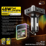 WEKOME WP-C62 48W Bluetooth-compatible MP3 Car Charger Fast Charging Dual USB Charger