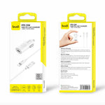 BUDI CC062TTLW USB-C 33W Car Charger Set with 1.2m 27W Type-C to iP Cable Mini Cigarette Lighter Adapter