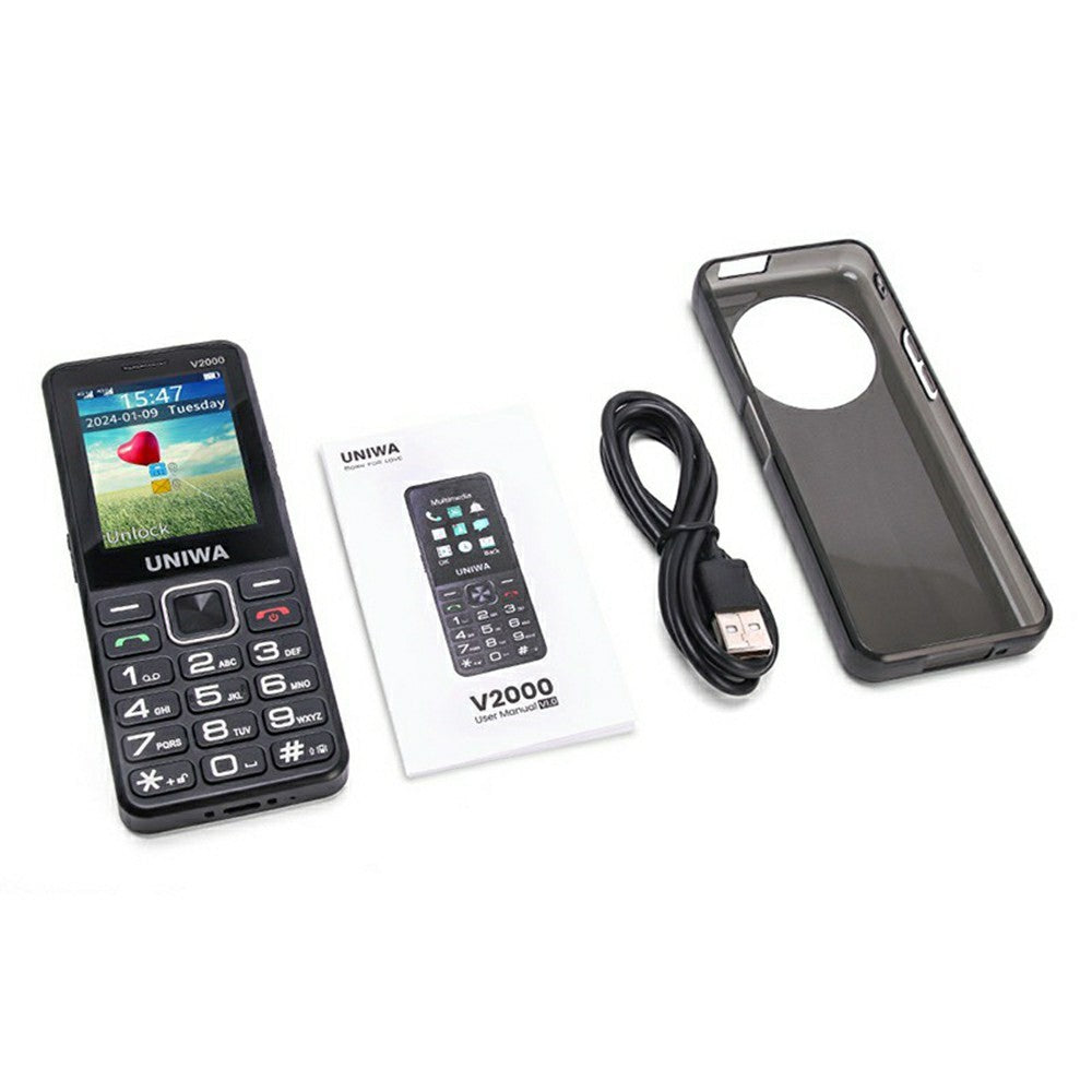 UNIWA V2000 2.4 Inch 4G Bar Phone Dual SIM Dual Standby Feature Phone