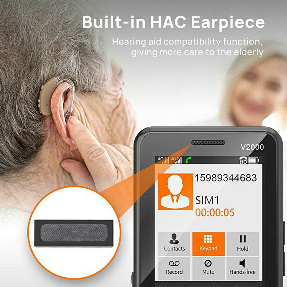 UNIWA V2000 2.4 Inch 4G Bar Phone Dual SIM Dual Standby Feature Phone