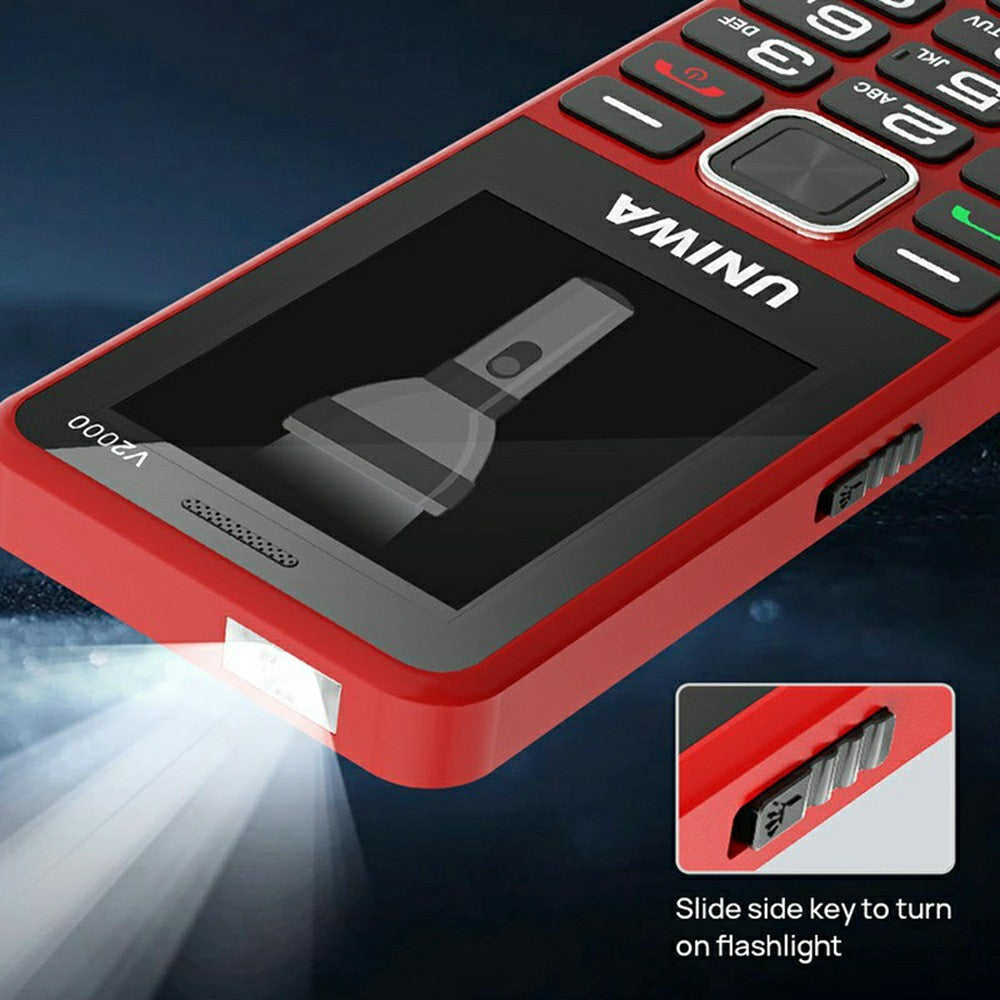 UNIWA V2000 2.4 Inch 4G Bar Phone Dual SIM Dual Standby Feature Phone