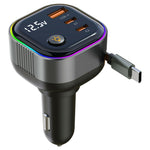 GE03 Billader med Spændingsdisplay, Udtrækkeligt Kabel og Stemningslys, PD 65W Hurtig Opladeradapter