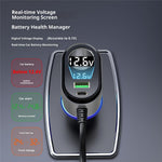 GE09 PD 65W Fast Charging Car Charger Cigarette Lighter Adapter with Spring Wire Charger Temperature Control Protection