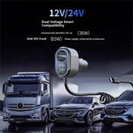 GE09 PD 65W Fast Charging Car Charger Cigarette Lighter Adapter with Spring Wire Charger Temperature Control Protection