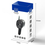 GE10 Voltage Display Car Charger with Retractable Cable PD 65W Fast Charging Adapter Temperature Control Protection