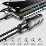 DEVIA EA507 Extreme Speed Series PD 30W + QC3.0 18W Biloplader i Metal med Dobbelt USB-A Type-C-port