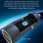 DEVIA EA507 Extreme Speed Series PD 30W + QC3.0 18W Biloplader i Metal med Dobbelt USB-A Type-C-port