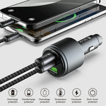 DEVIA EA508 Extreme Speed Series USB-A + dobbelt Type-C oplader 116W metal biloplader