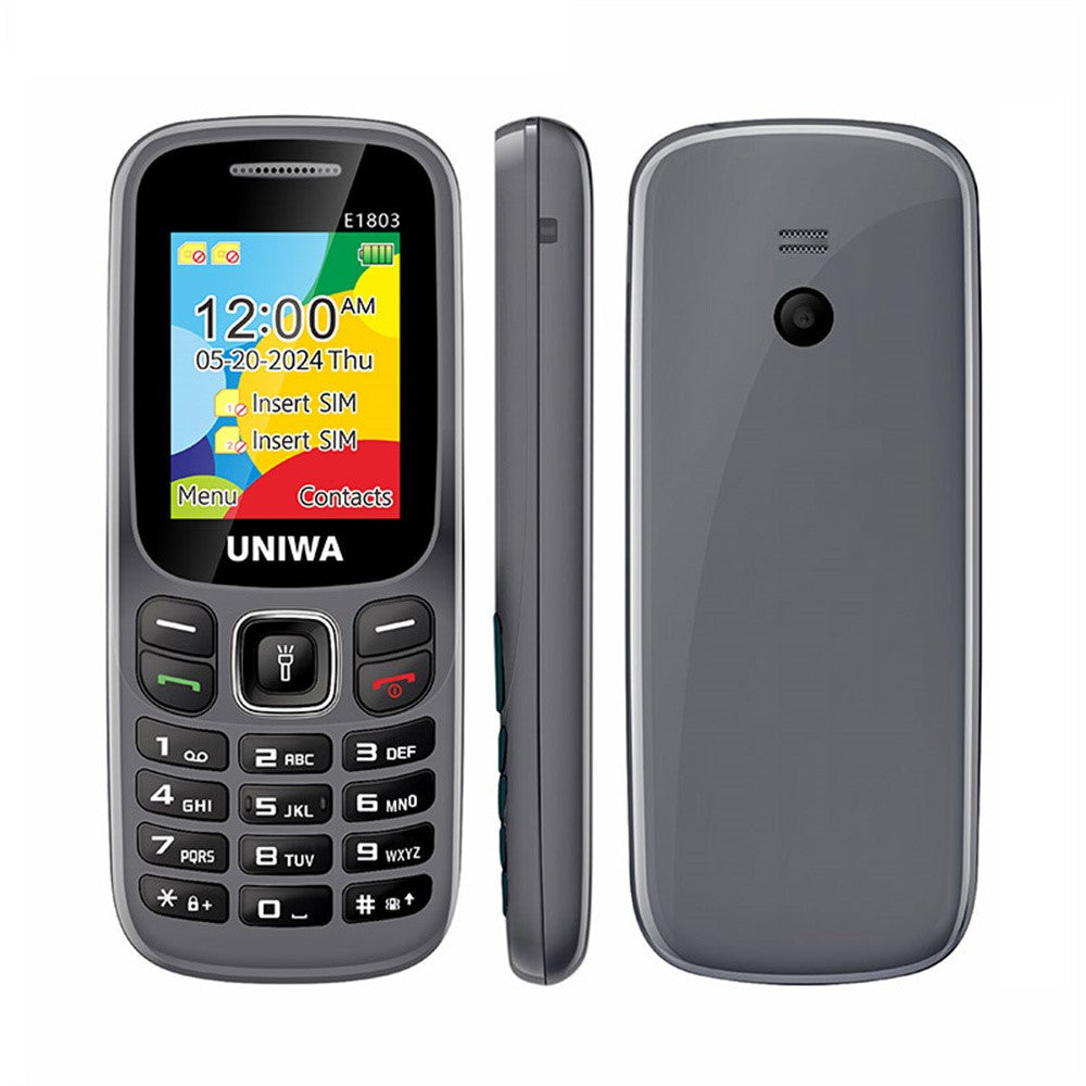 UNIWA E1803 Dual SIM Dual Standby 2G Feature Phone Physical Keypad LED Flashlight Camera Phone
